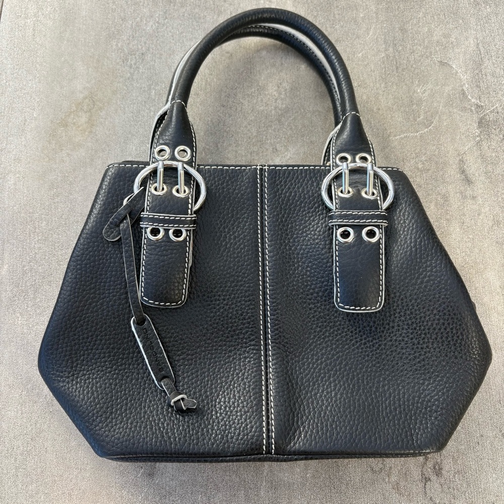 black buckle bag